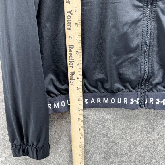 Under Armour Sweater Women Extra Large Black Full Zip Sweatshirt Loose Fit XL - Picture 8 of 13